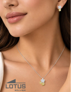 Lotus women's silver necklace